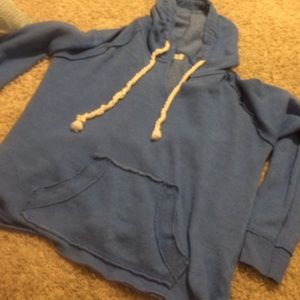 oversized blue hoodie