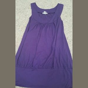 Purple tank top.