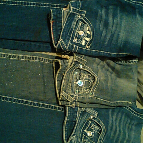 3 pair of true religion jeans 3 dif sizes 25 26 27