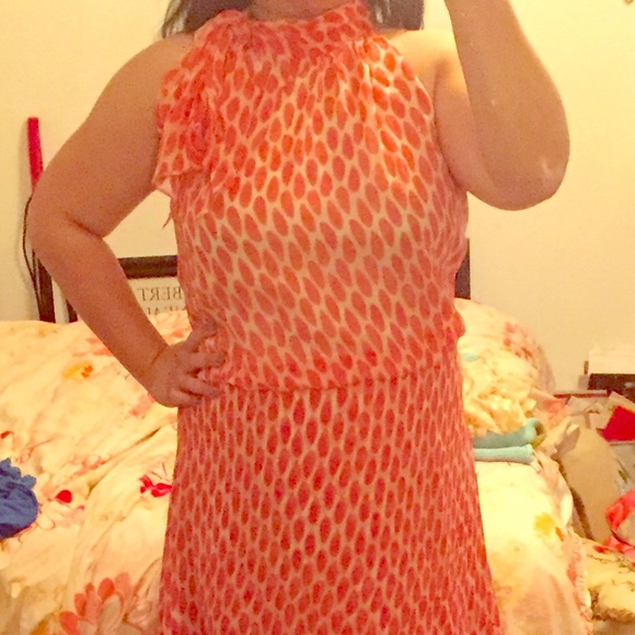 Tibi tiered neck tie dress.