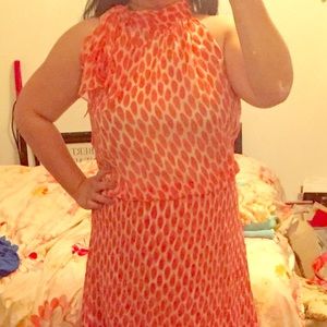 Tibi tiered neck tie dress.