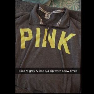 Victoria's Secret pink quarter zip