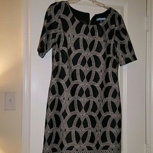 Black and white work dress