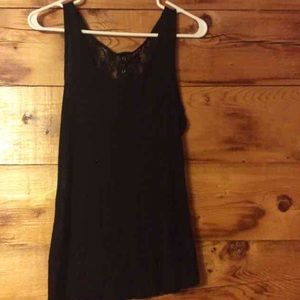 Black tank with lace back