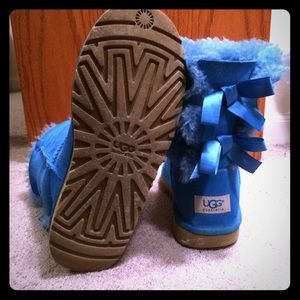 Blue Bailey Bow Ugg Boots