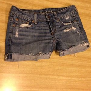 Distressed Jean Denim Shorts