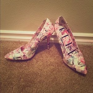 Floral heels.