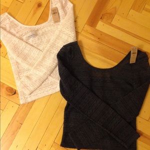 2 New American Eagle Knit Crop Tops Bundle