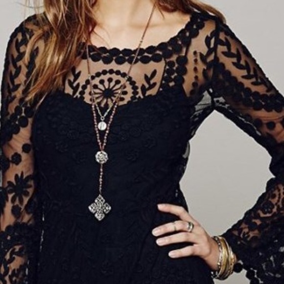 Black lace shirt