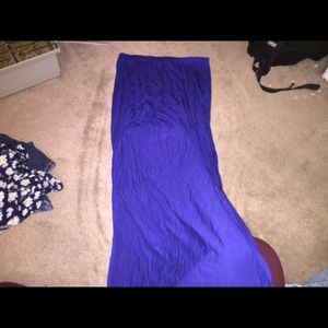 Blue long skirt
