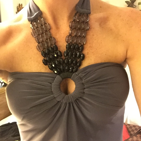 Dark grey dressy maxi
