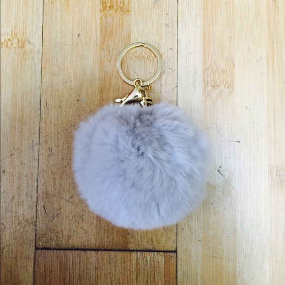 ✨SOLD✨Grey Rabbit Fur Keychain / Bag Accessory