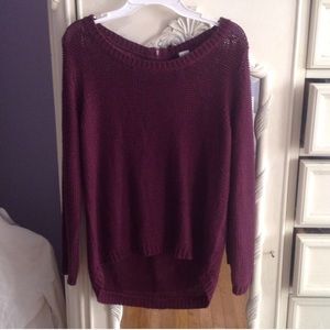H&M Burgundy Knit Sweater