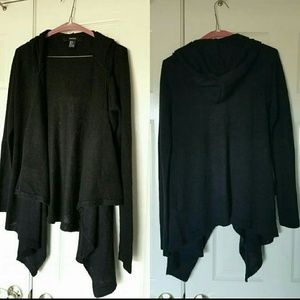 Forever 21 Sweaters - Final SaleBlack Drape Hooded Cardigan Sweater Hood Forever 21 Sweaters - Final SaleBlack Drape Hooded Cardigan Sweater Hood