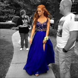 Royal blue Sherri Hill prom dress