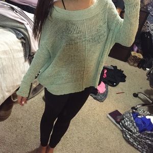Free People Mint green sweater
