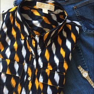 Michael Kors • Yellow Printed Button Down