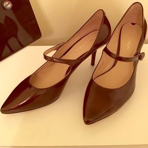 VIA SPIGA 9.5 Patent Leather Heels Rich Brown