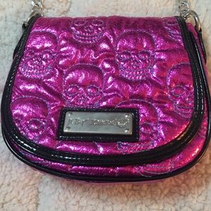 Betsey Johnson Pink Skull Purse