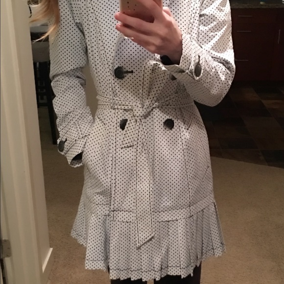 Ivan's Trump Polka Dot ruffle trench XS