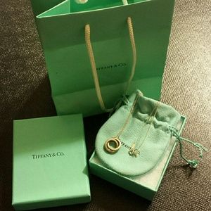 Authentic Tiffany & Co. 16" interlocking necklace