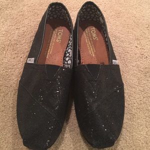 TOMS Classics Black Glitter