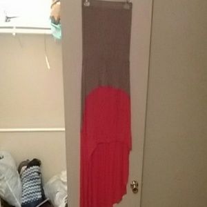 Long strapless dress