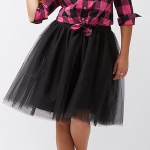 Lane Bryant Black Tulle Skirt Size 18/20