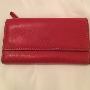 Fossil all leather wallet and checkbook holder