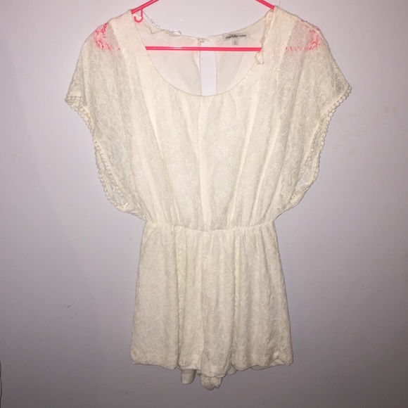 White floral romper