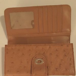Faux ostrich wallet