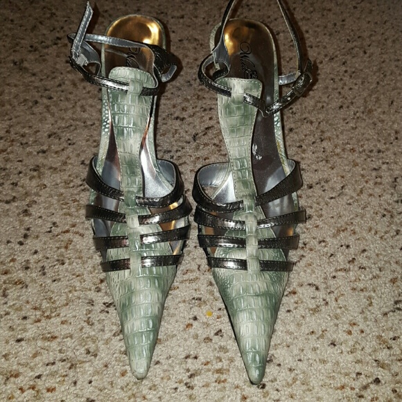 Fierce Snake Skin Sling Backs