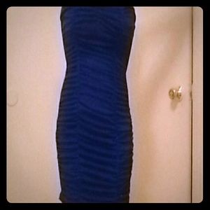 A blue sparkling dress