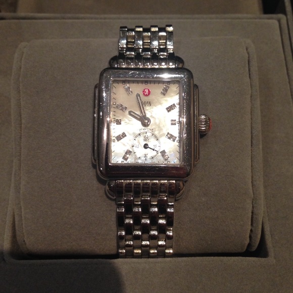 Michele Deco Diamond Dial Watch
