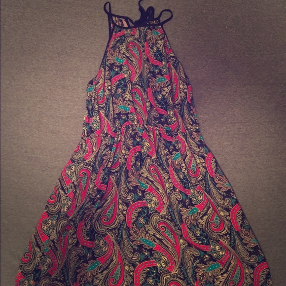 Colorful paisley mini dress