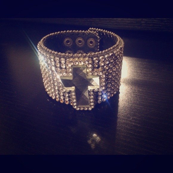 Cross cuff bracelet.