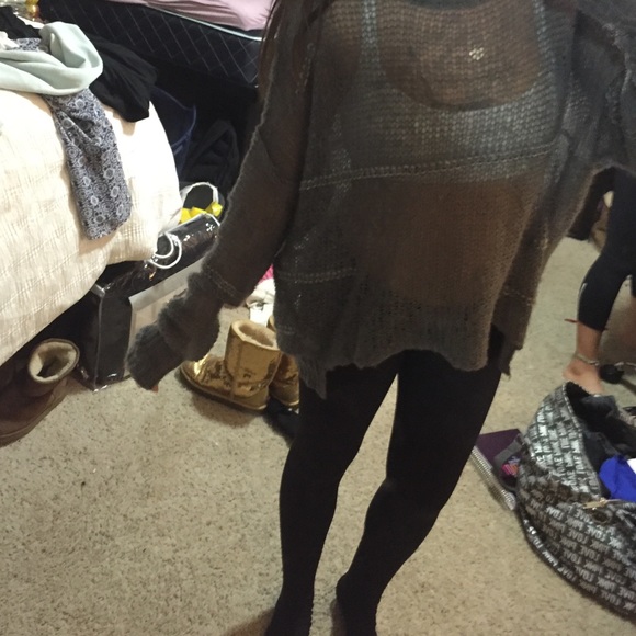 See through slouchy sweater