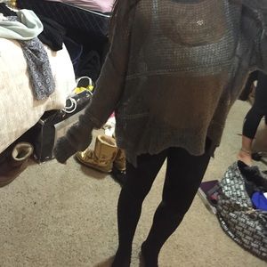 See through slouchy sweater