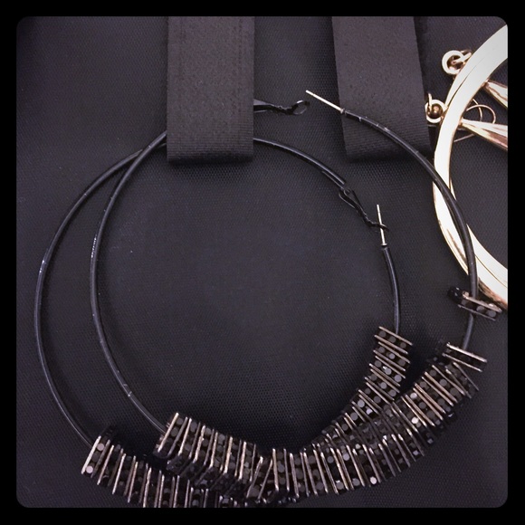 Custom black hoops