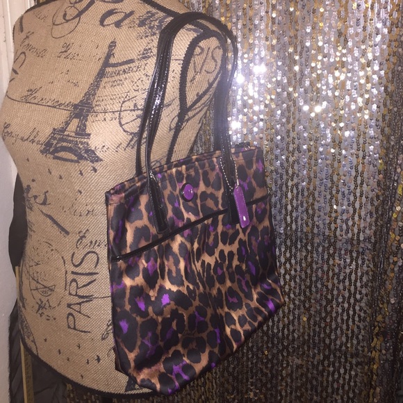 Coach cheetah print purse