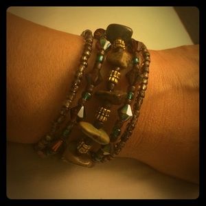 Beautiful Wraparound Beads & Stones Bracelet