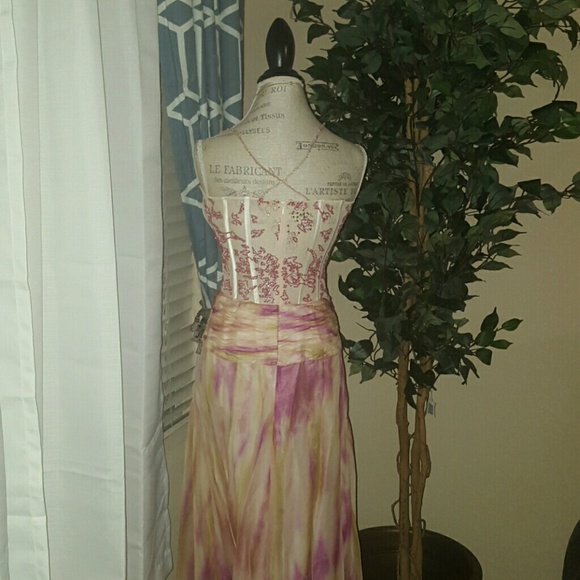 HOST PICK!๐๐Stunning pink and green corset gown - Picture 3 of 4