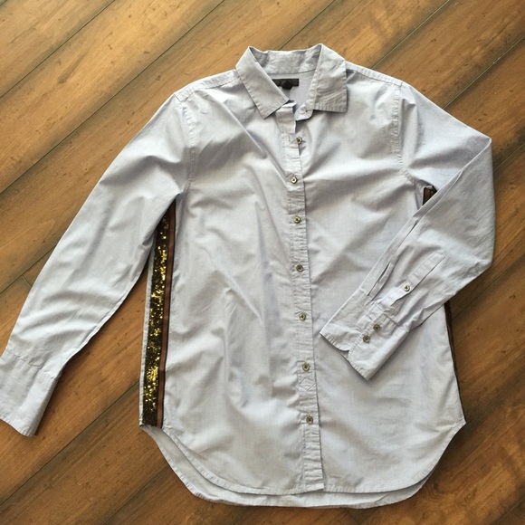 J crew with stripe sequin shirt