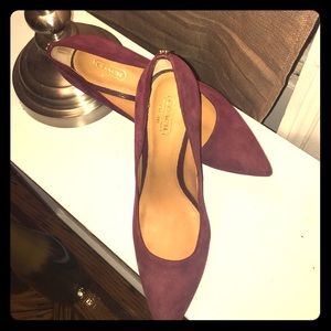 Coach suede pumps, purple, size 8.5