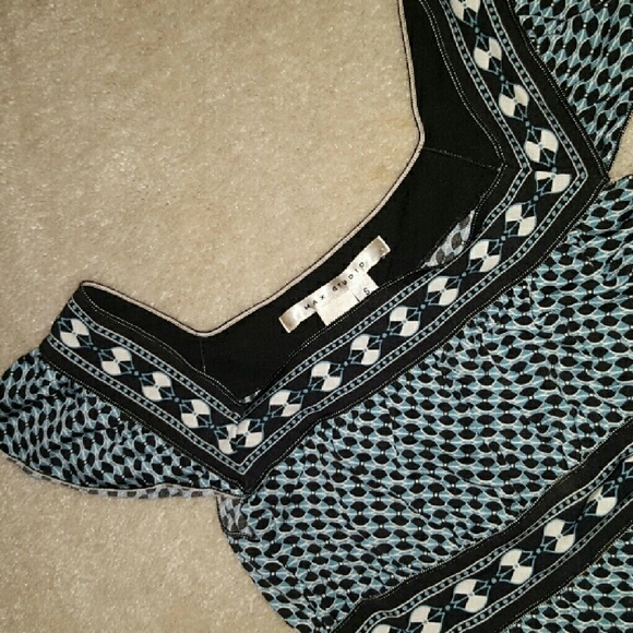 Max studio teal black empire waist dress - Picture 3 of 4