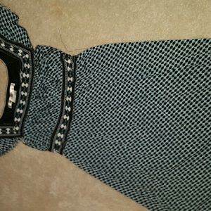 Max studio teal black empire waist dress