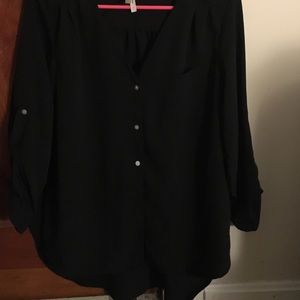 Black button up blouse