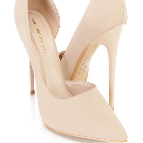 Nude Pointy Toe Heals