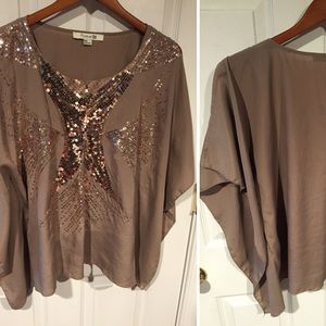 Rose Gold Sequined Top