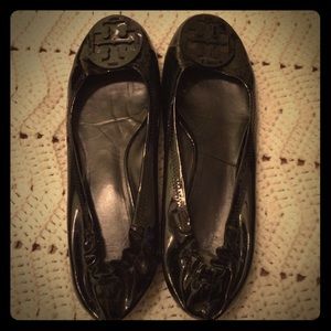 Black Patent Tory Burch Flats *BARELY WORN*
